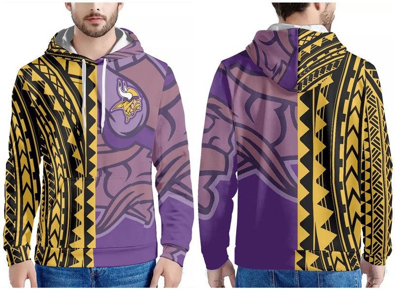 Men's Minnesota Vikings Gold/Black/Purple Pullover Hoodie